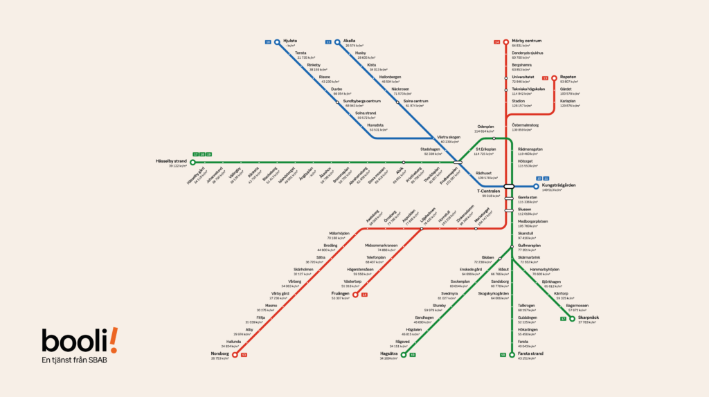 Så mycket kostar en lägenhet vid din tunnelbanestation